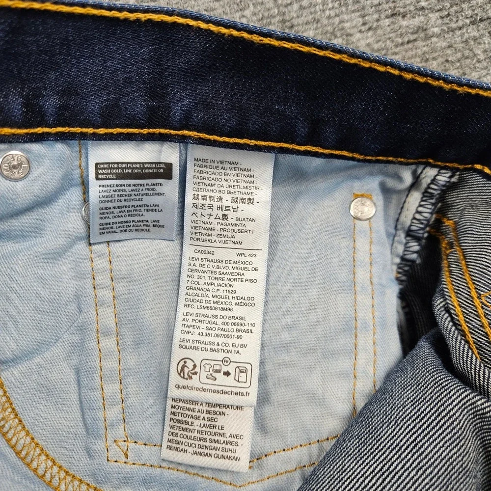Levis 514 Straight Fit Mens Jeans 36x30 Dark Indigo Blue Denim 00514-3167 NWT